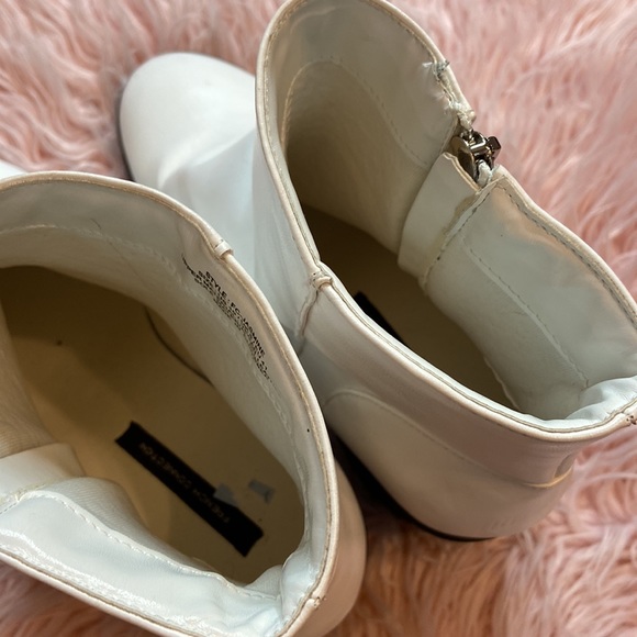 French Connection Jasmine White Lug Sole Platform Heels Booties Ankle Bo… - Picture 5 of 9
